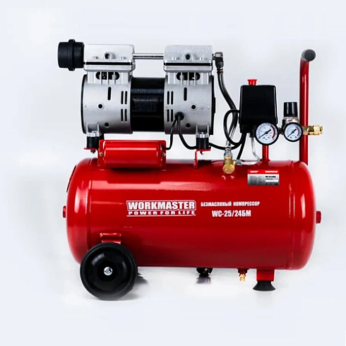 Компрессор воздушный безмасляный (180л/мин, 24л 8бар) Workmaster