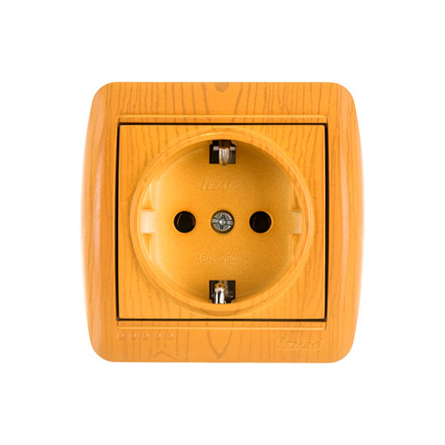 Розетка 1-м ОП Ната с/з керам.ольха 710-0700-122