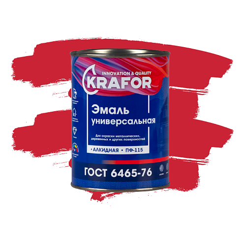 Эмаль ПФ-115  ВИШНЕВАЯ 2,7кг "KRAFOR"