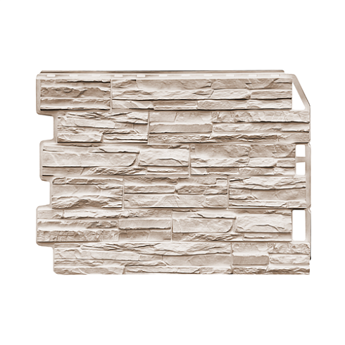 Фасадная панель FineBer Дачный СКОЛ 3 D Светло-бежевый (0,595х0,795)