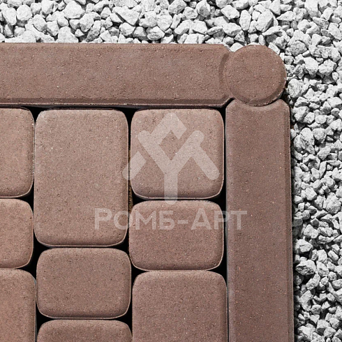 Бордюр Шарнирный 500х80х200 Коричневый "Джаспер"