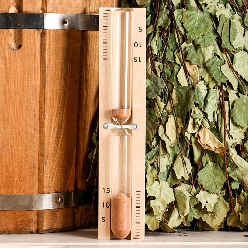 Часы песочные ЧПС-1Г для бани и сауны открытые (15мин) (216966)