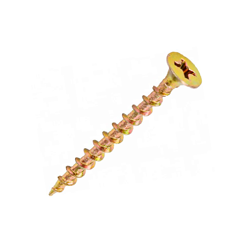 Саморез по дереву острый,гол. потай-крест, ЖЕЛТЫЙ ЦИНК (весовые) 3,5х41 