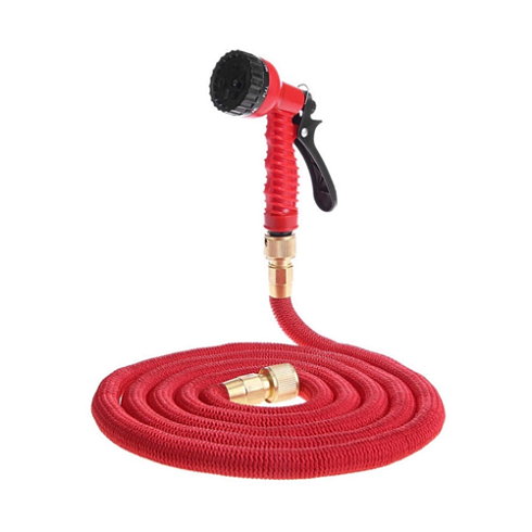 Шланг с лейкой MAGIC GARDEN  красный 15-75м (соединит латунь)