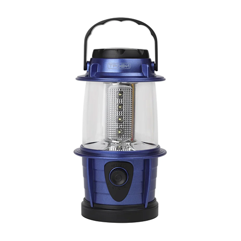 Фонарь КВ-101 кемпинговый светодиод 12LED син.металлик Трофи Б0054482 (3хAA)