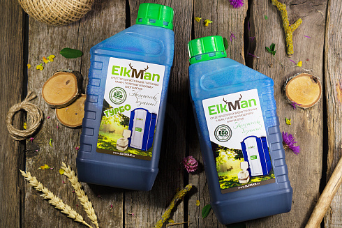 Дезодорирующая жидкость для туалетных кабин "ElkMan" 1л