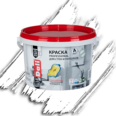 Краска акриловая "DALI Professional" 3 (матовая) для стен и потолков База А 5л "Рогнеда" (15732)