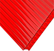 Поликарбонат  4мм красный 2.1х6м