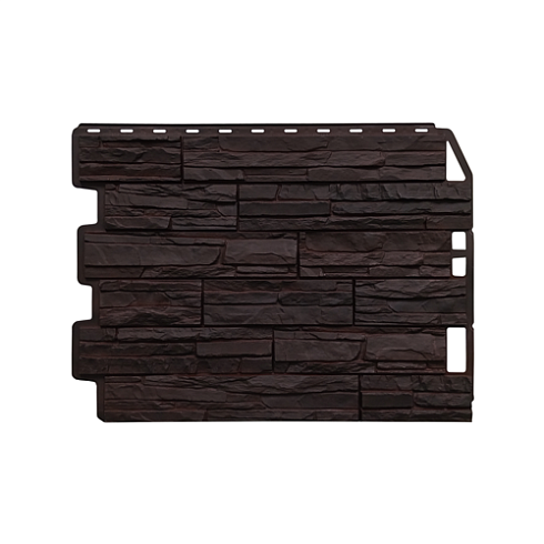 Фасадная панель FineBer Дачный СКОЛ 3 D Темно-коричневый (0,595х0,795)