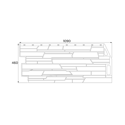 Фасадная панель FineBer СКАЛА (кварцевый) 1,094х0,459