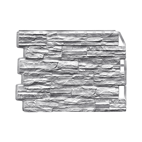 Фасадная панель FineBer Дачный СКОЛ 3 D Светло-серый (0,595х0,795)