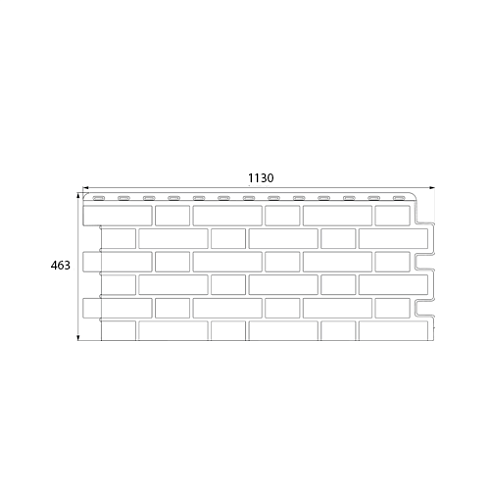 Фасадная панель FineBer ДАЧНЫЙ кирпич Клинкерный (желтый) 1,13х0,463